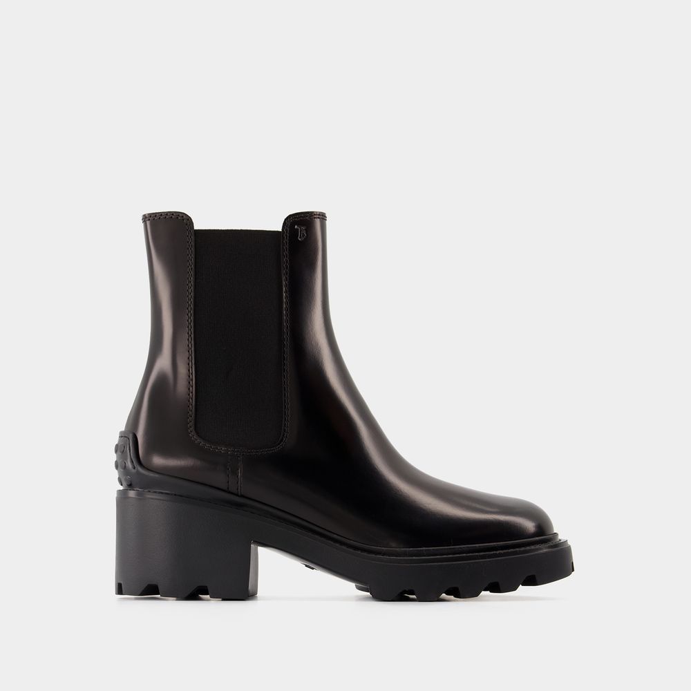 Shop Tod's Bottes Gomma Carro T60 -  - Cuir - Noir In Black