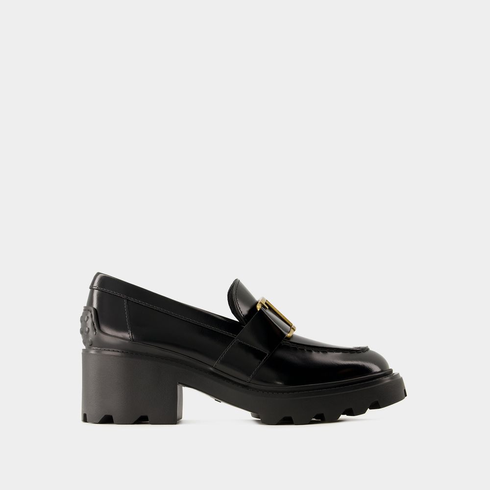 Shop Tod's Gomma Carro Loafers -  - Leather - Black