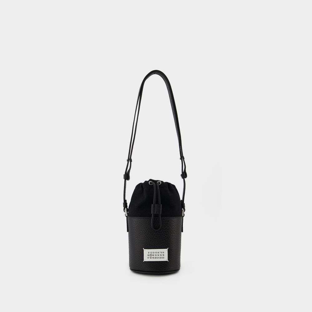 Shop Maison Margiela 5ac Mini Hobo Bag -  - Black - Leather