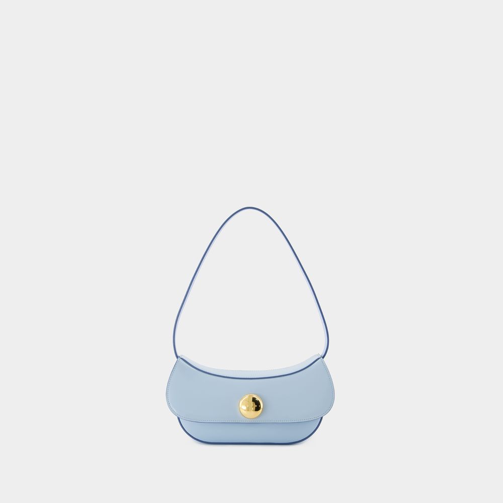 Shop Marni Small Hobo Shoulder Bag -  - Leather - Blue