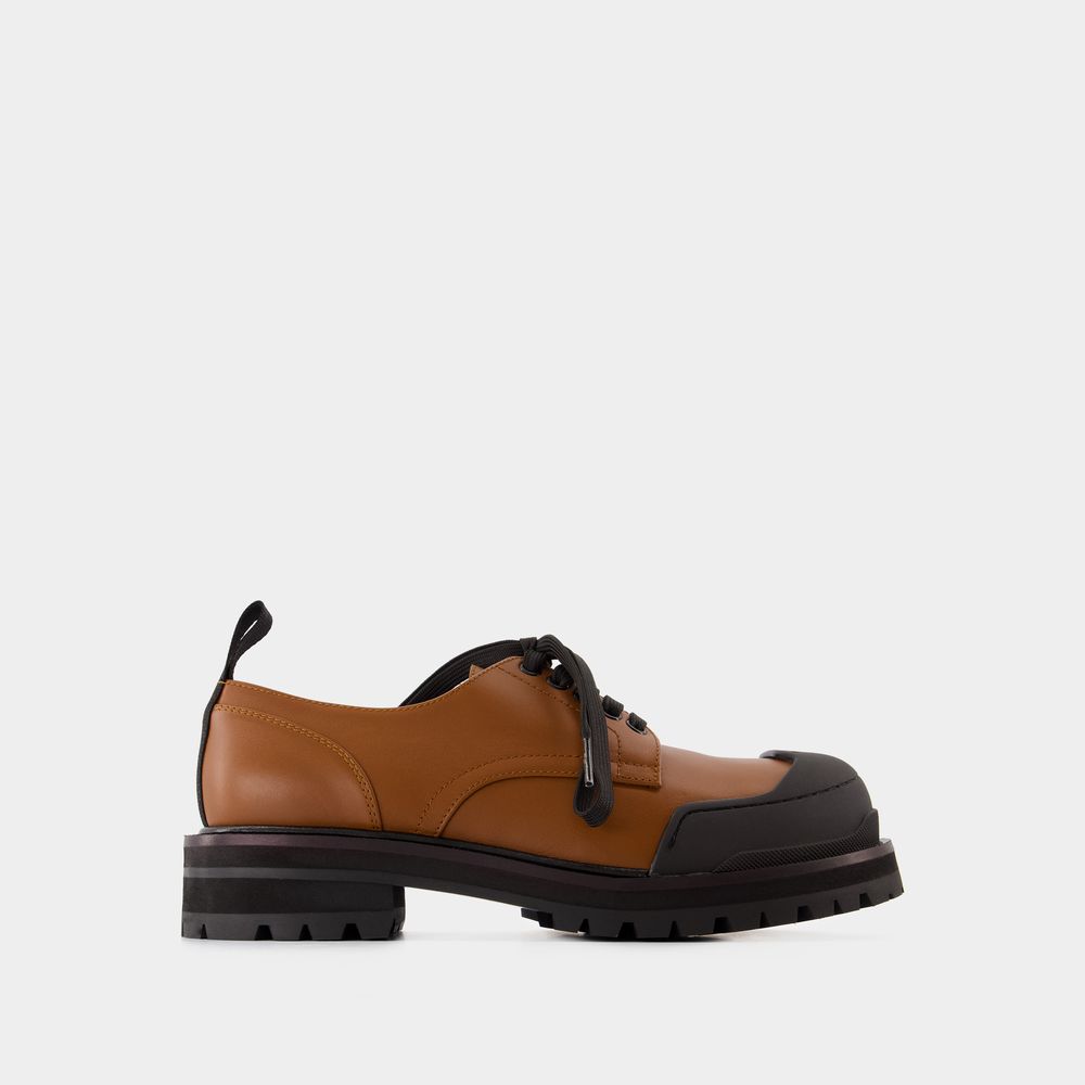 Shop Marni Derbies Dada -  - Cuir - Marron In Brown