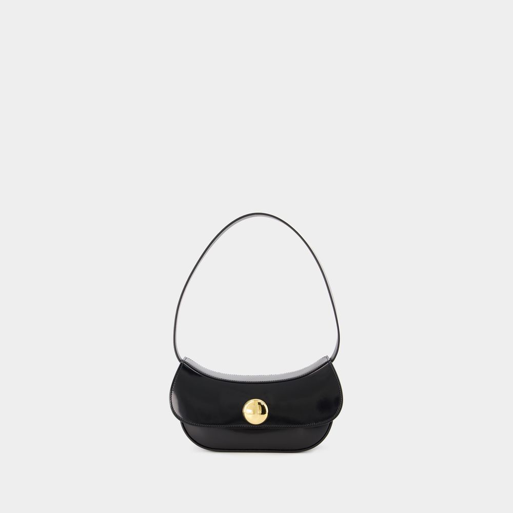 Shop Marni Small Hobo Shoulder Bag -  - Leather - Black