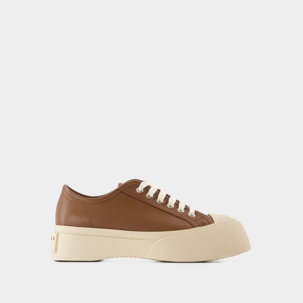 Marni Tie Low-top Sneakers In Brown