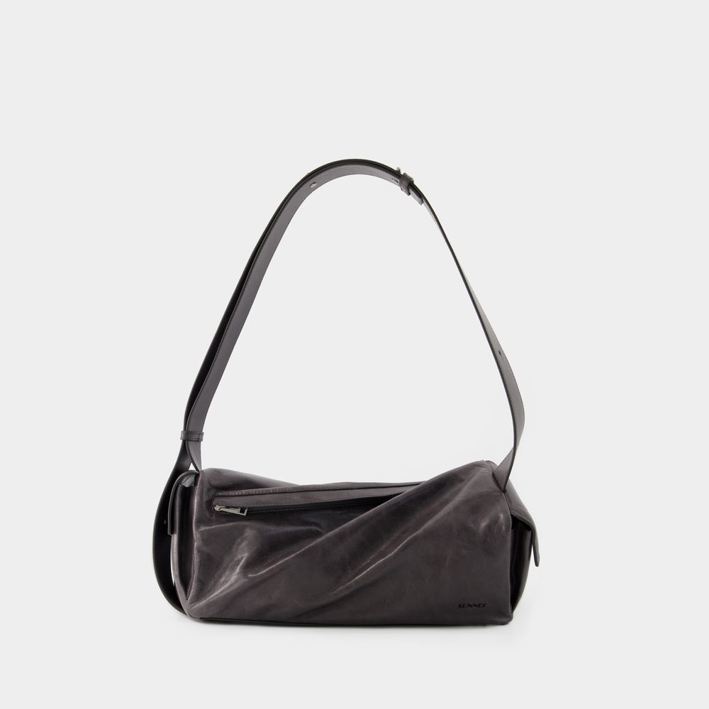 Shop Sunnei Shoulder Bag Labauletto -  - Leather - Grey