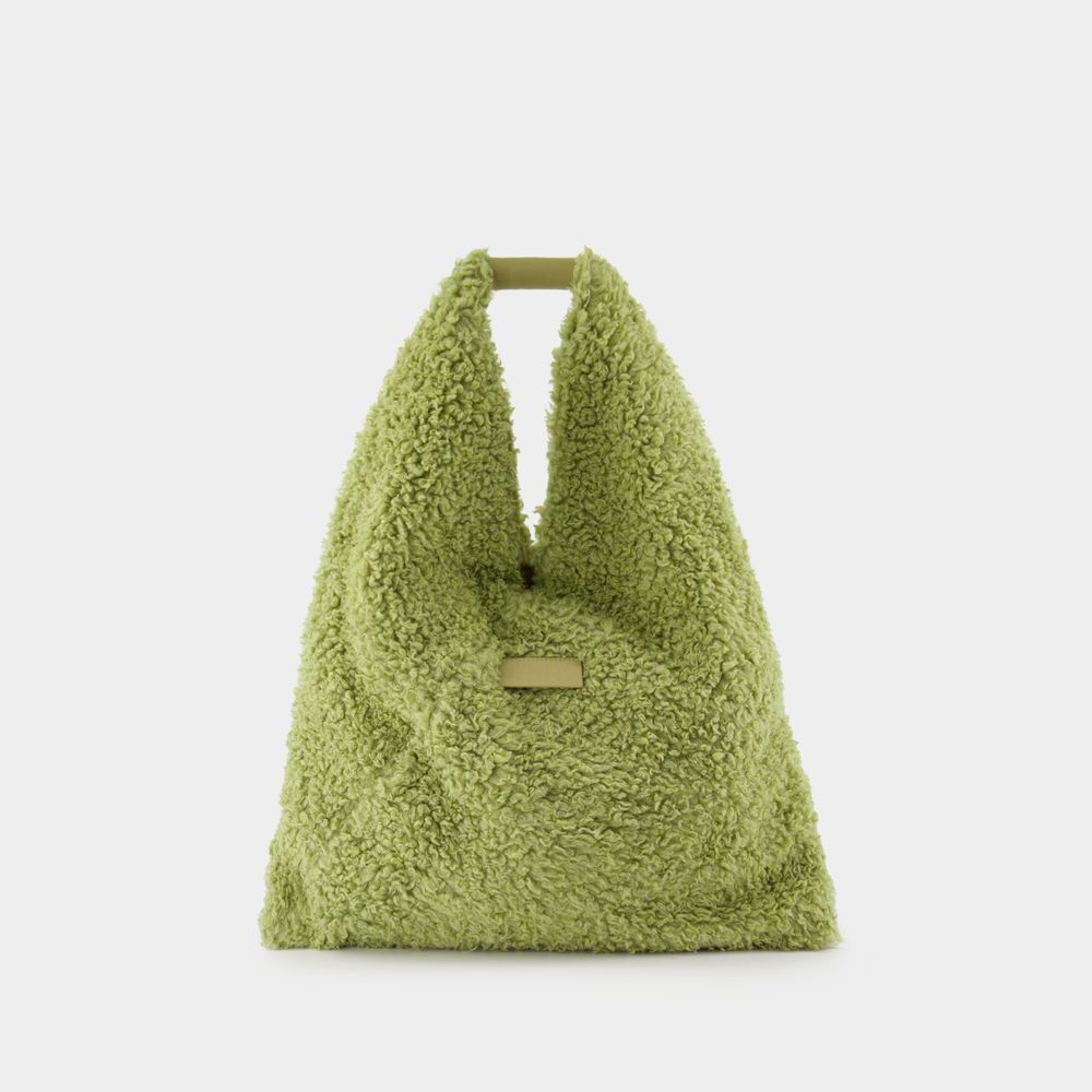 Mm6 Maison Margiela Classic Japanese Sherpa Tote Bag In Green
