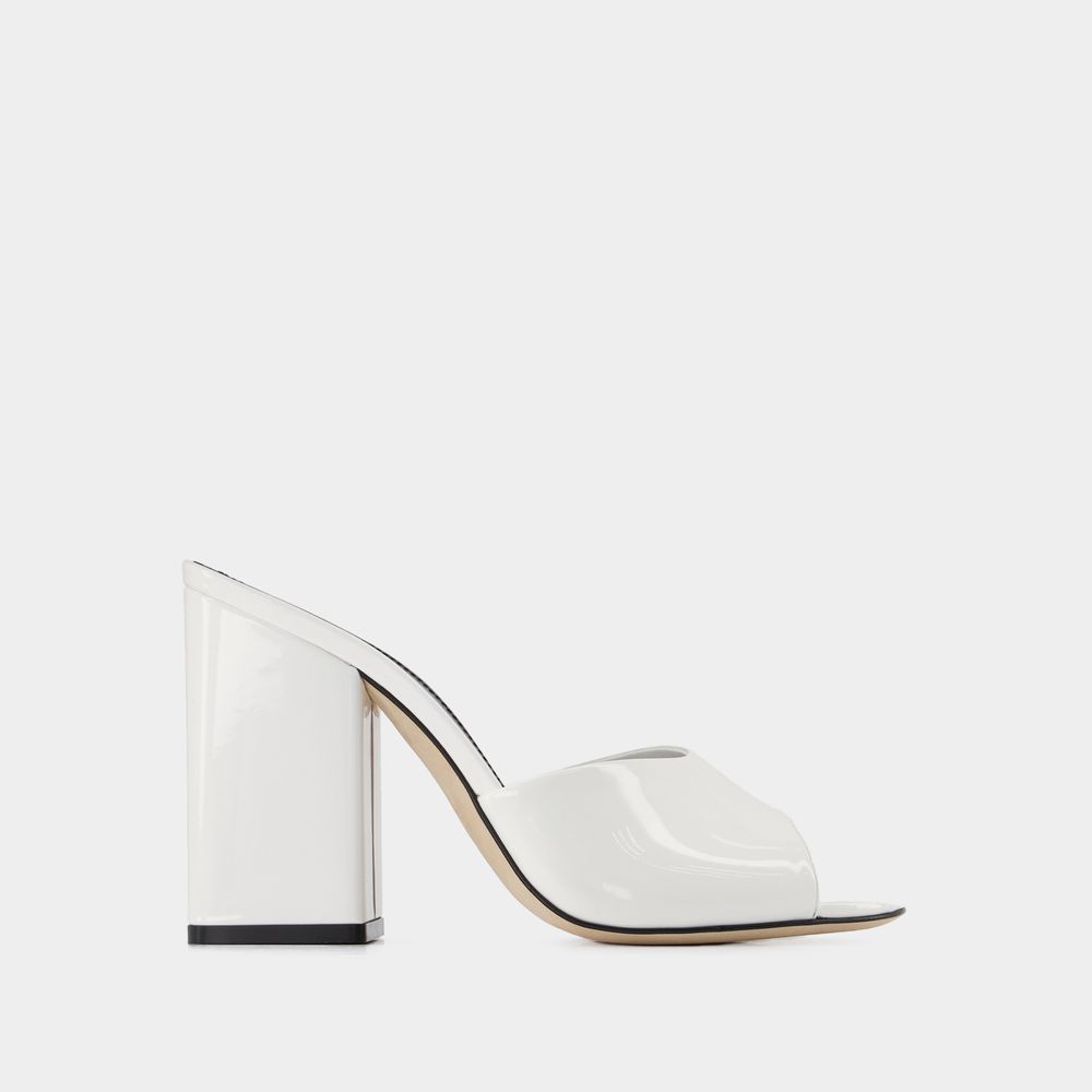 Shop Paris Texas Holly Anja Mules -  - White - Leather