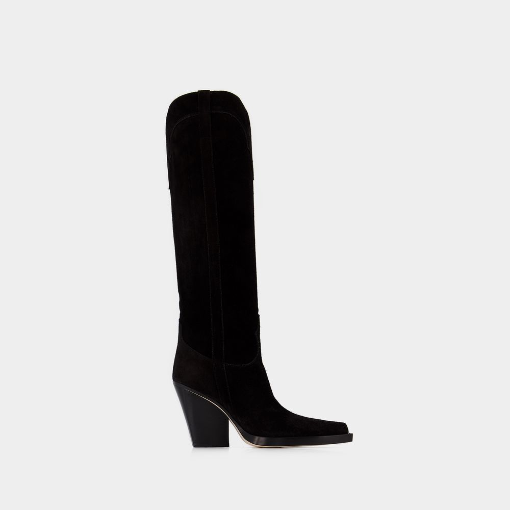 PARIS TEXAS EL DORADO 100 BOOTS - PARIS TEXAS - LEATHER - BLACK