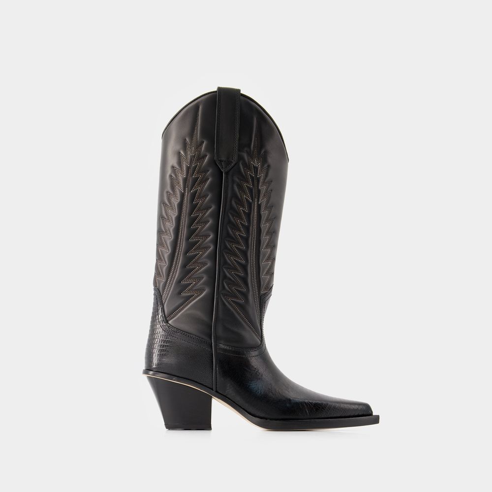 Shop Paris Texas Rosario 60 Boots -  - Leather - Black