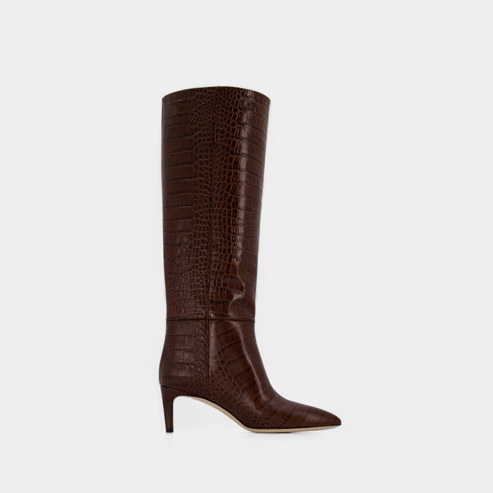 Paris Texas Stiletto Boot 85 In Cioccolato In Brown