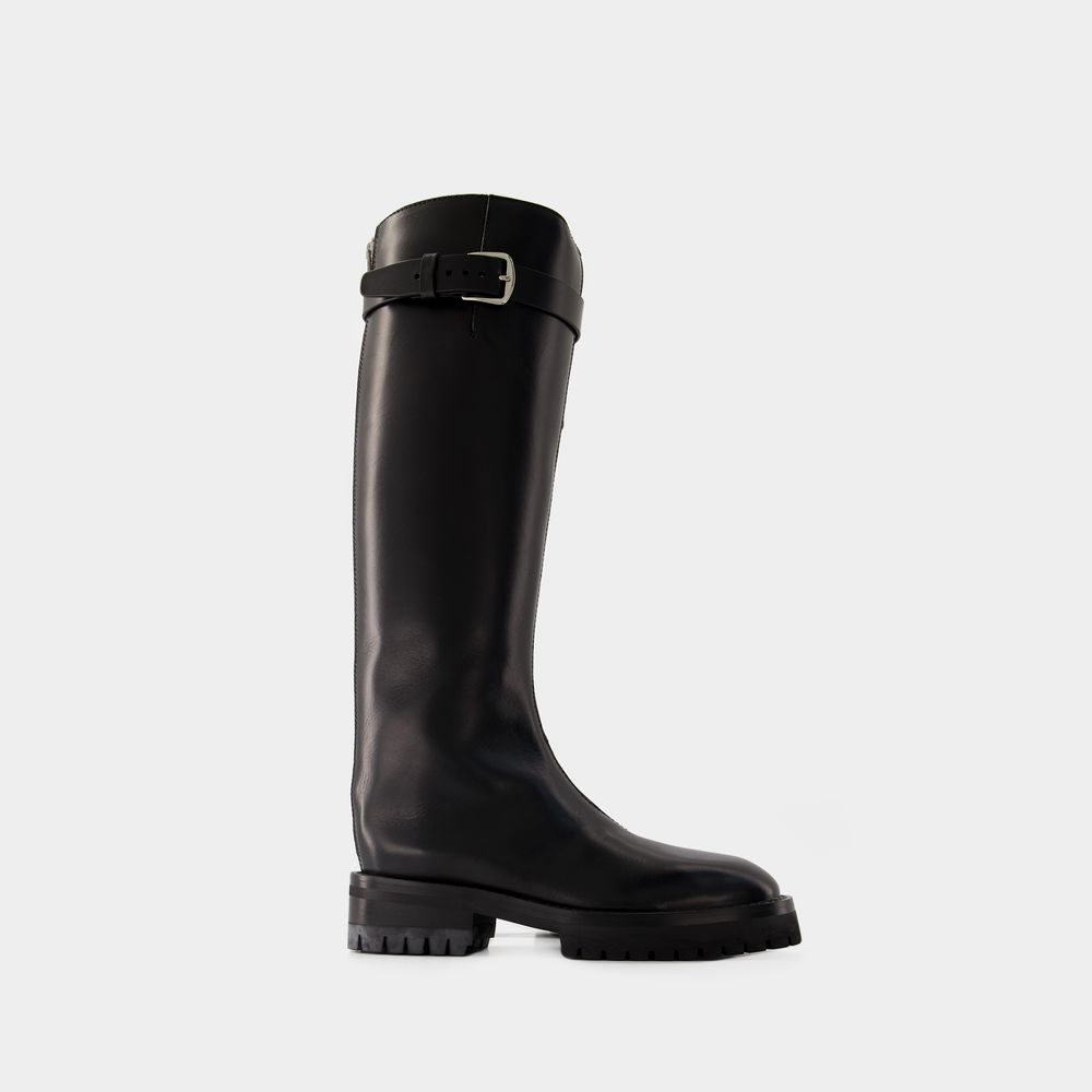 ANN DEMEULEMEESTER NES RIDING BOOTS - ANN DEMEULEMEESTER - LEDER - SCHWARZ