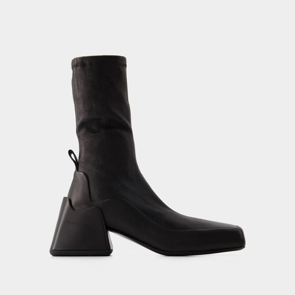 Shop Jil Sander Ankle Boots -  - Leather - Black