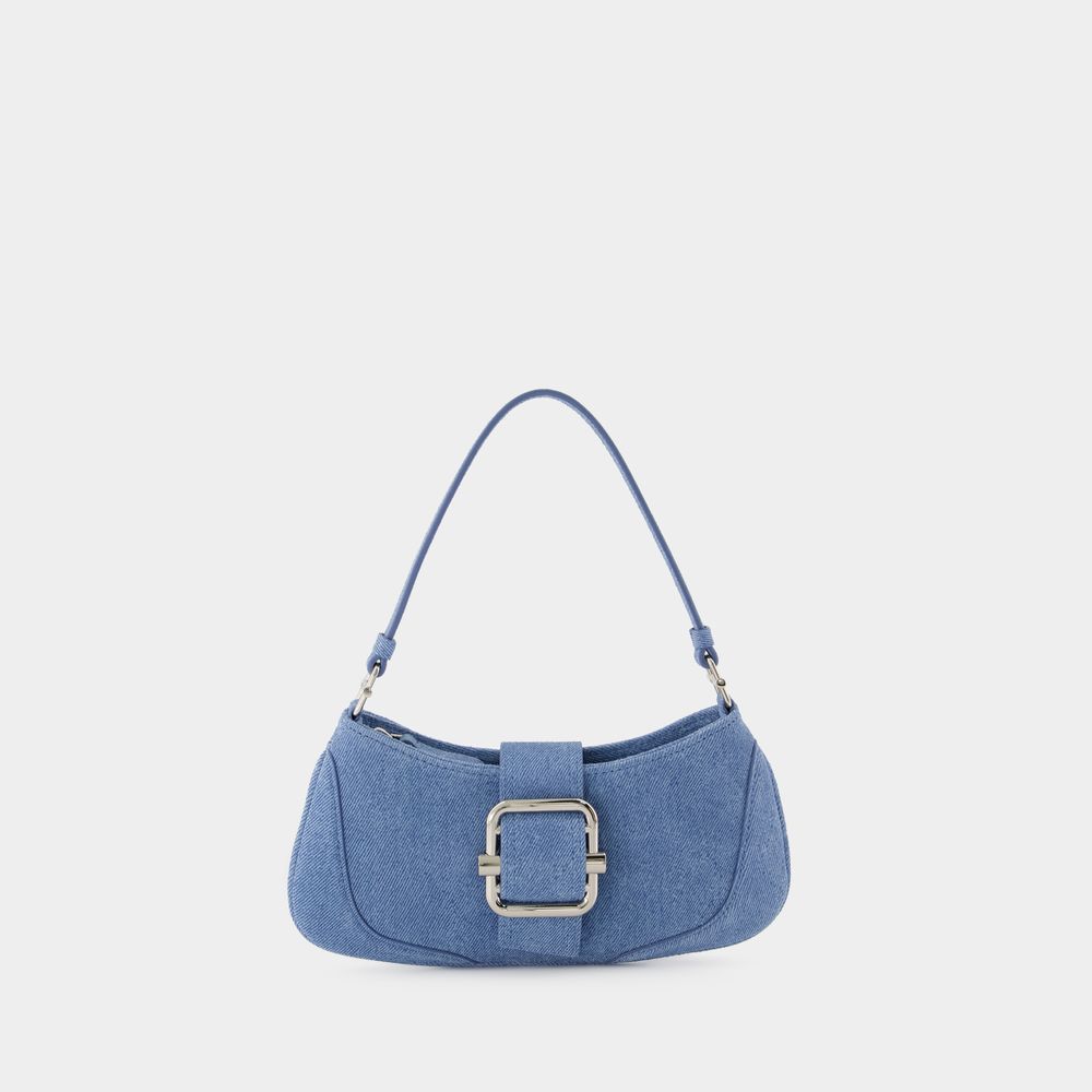 Shop Osoi Brocle Small Hobo Bag -  - Denim Sky - Suede In Blue