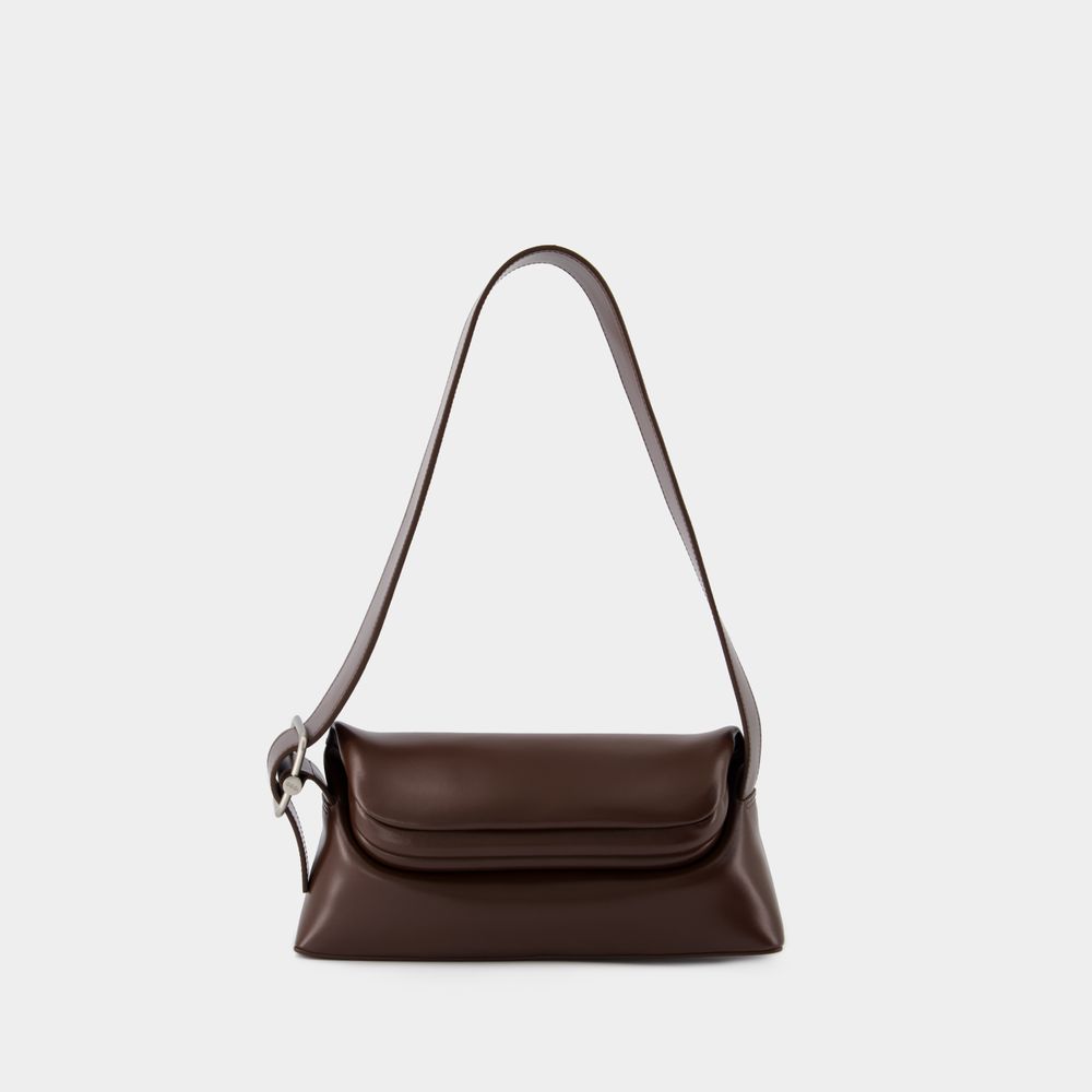 Osoi Folder Brot Leather Shoulder Bag In Brown