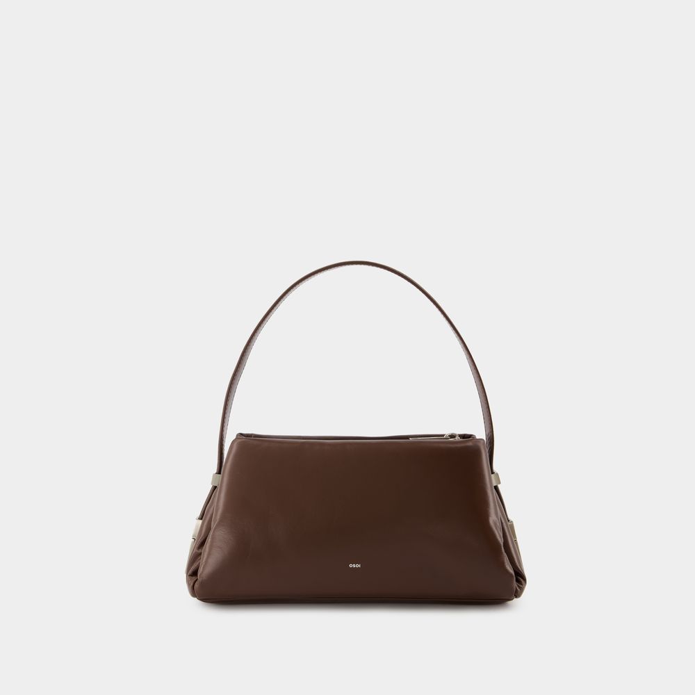 Shop Osoi Pillow Mini Shoulder Bag -  - Leather - Choco Brown