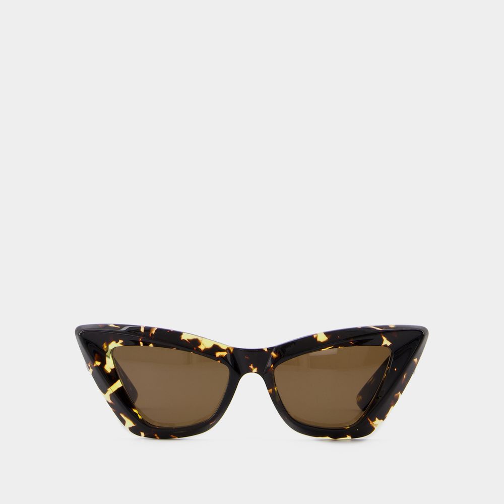 Shop Bottega Veneta Bv1101s Sunglasses -  - Acetate - Havana In Brown