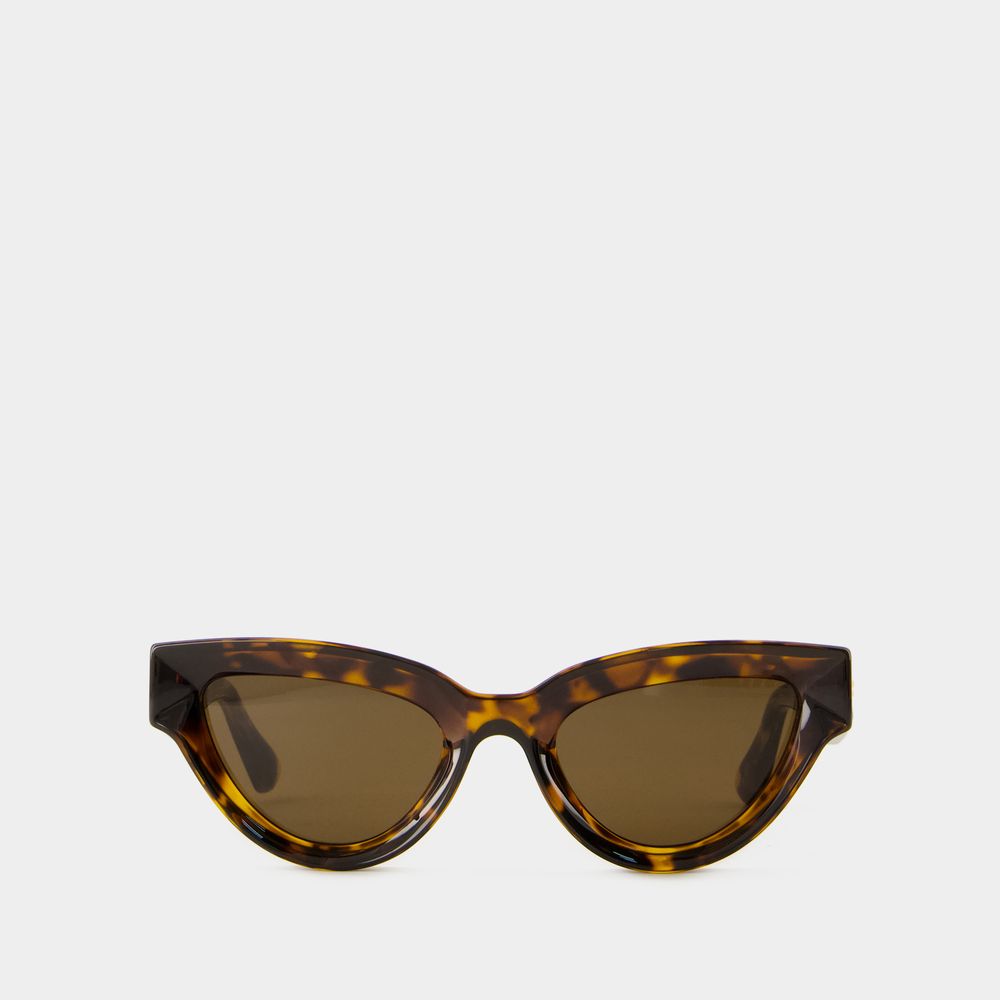 Shop Bottega Veneta Sunglasses -  - Havana/brown