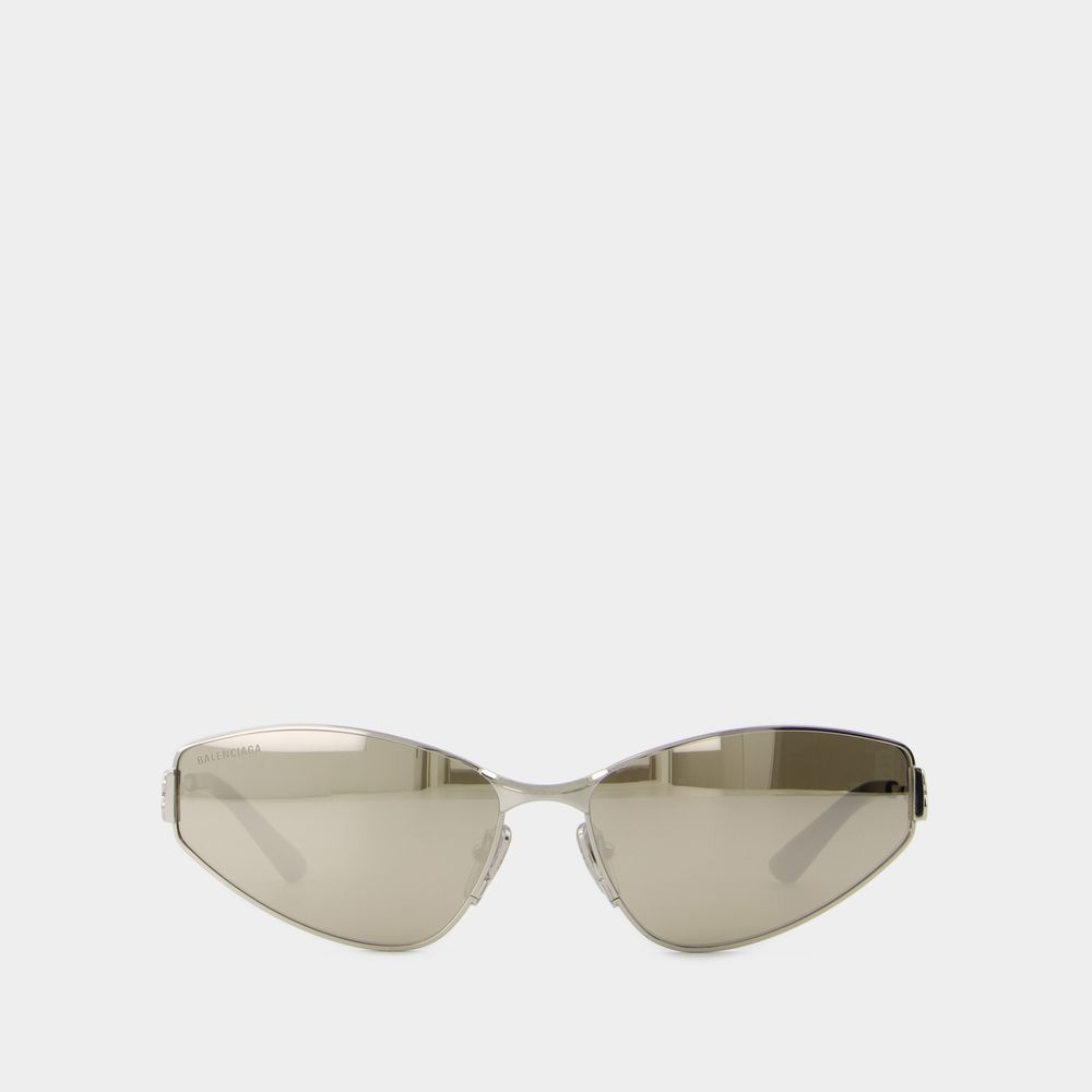 Shop Balenciaga Bb0335s Sunglasses -  - Metal - Silver