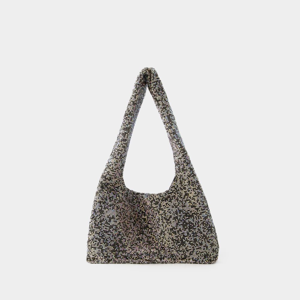 Shop Kara Crystal Mesh Armpit Bag -  - Polyester - Black Pixel