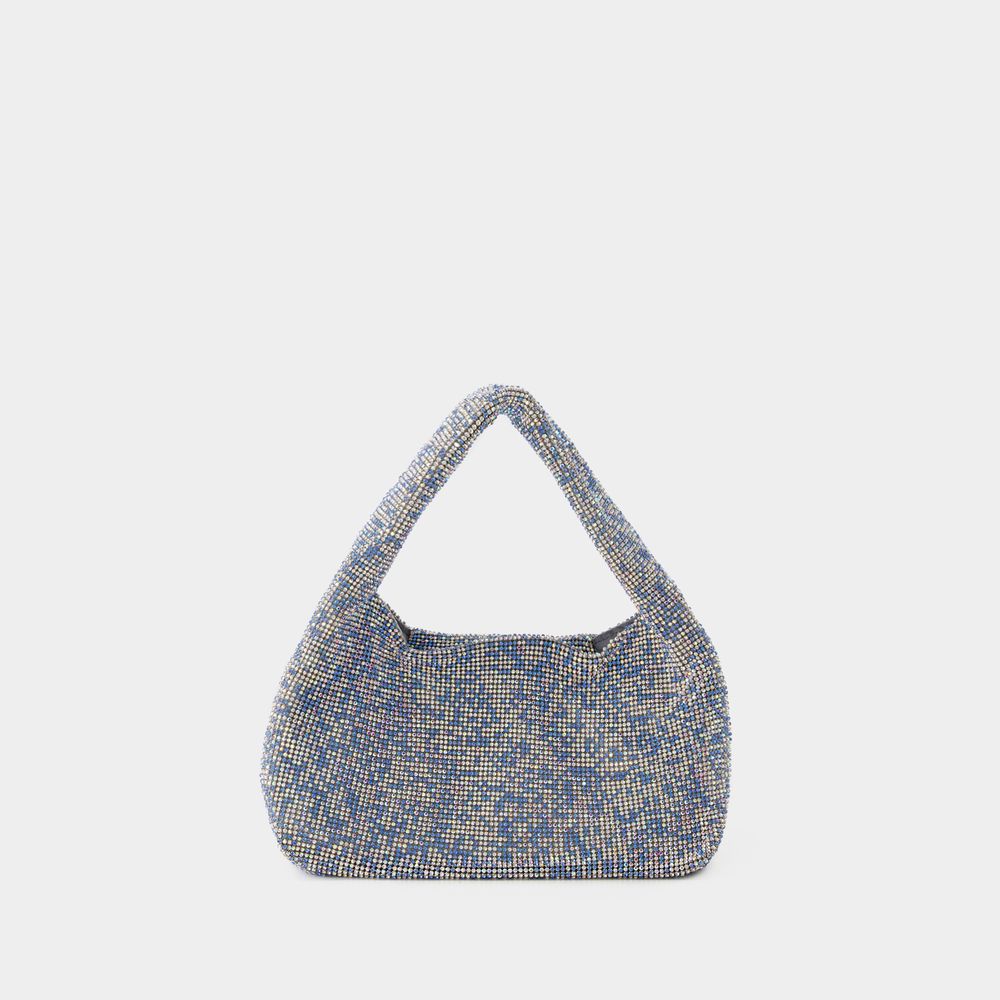 Kara Mini Crystal Mesh Armpit Bag -  - Polyester - Blue Pixel