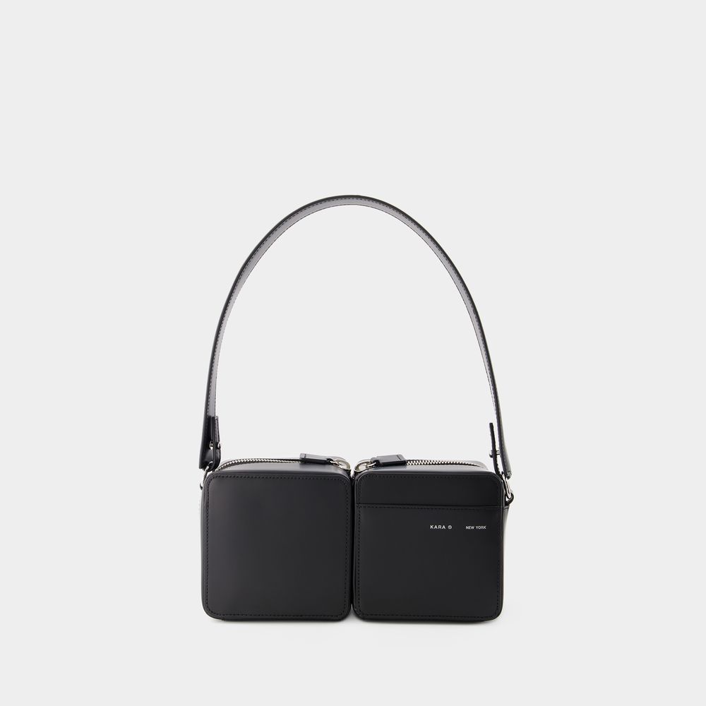 Shop Kara Hobo Stacked Bag -  - Leather - Black