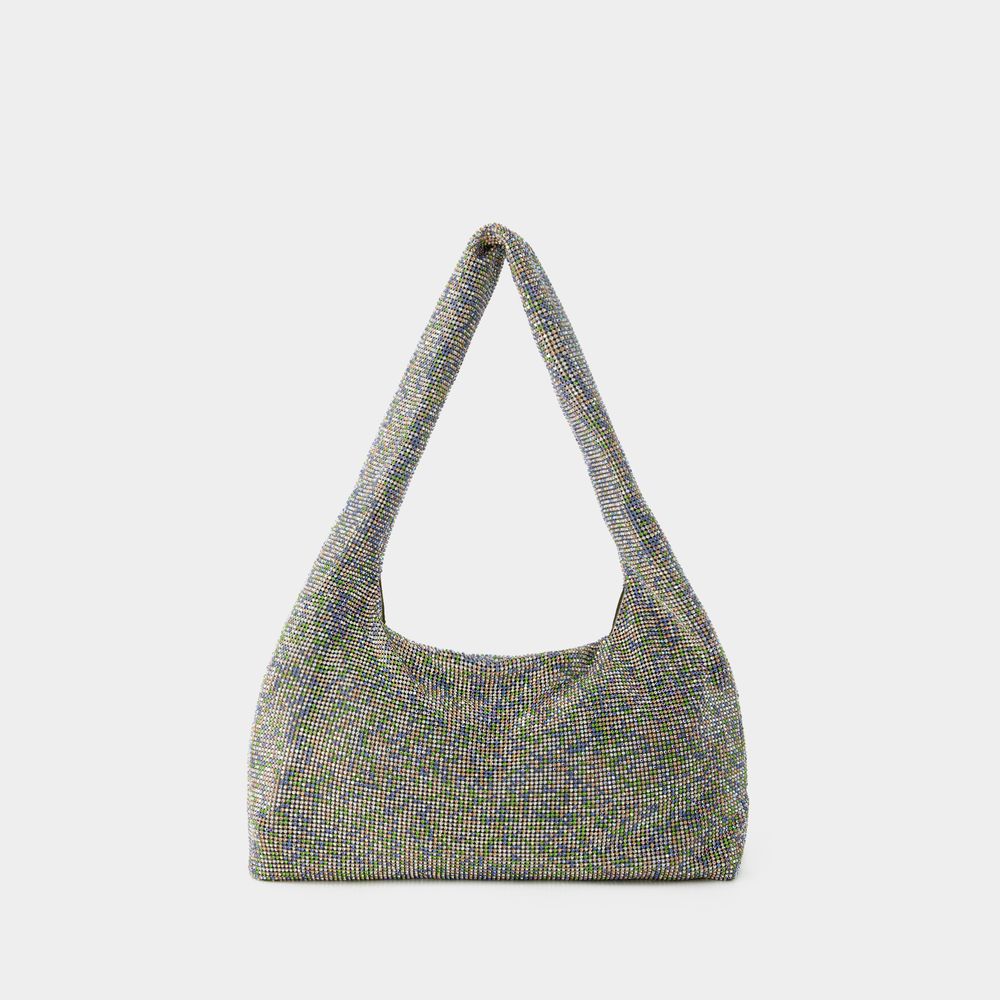 Shop Kara Crystal Armpit Bag -  - Brass - Metallic