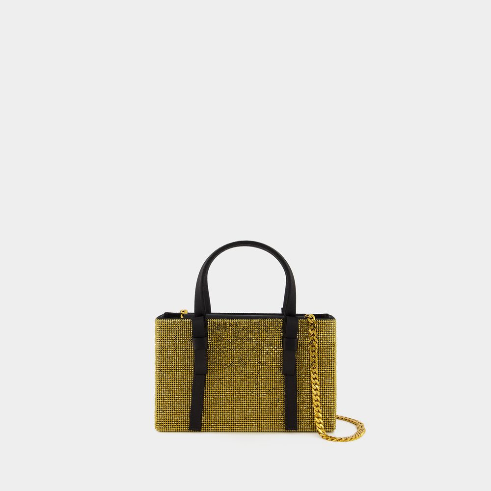 Shop Kara Bow Midi Shopper Bag -  - Mesh - Gold