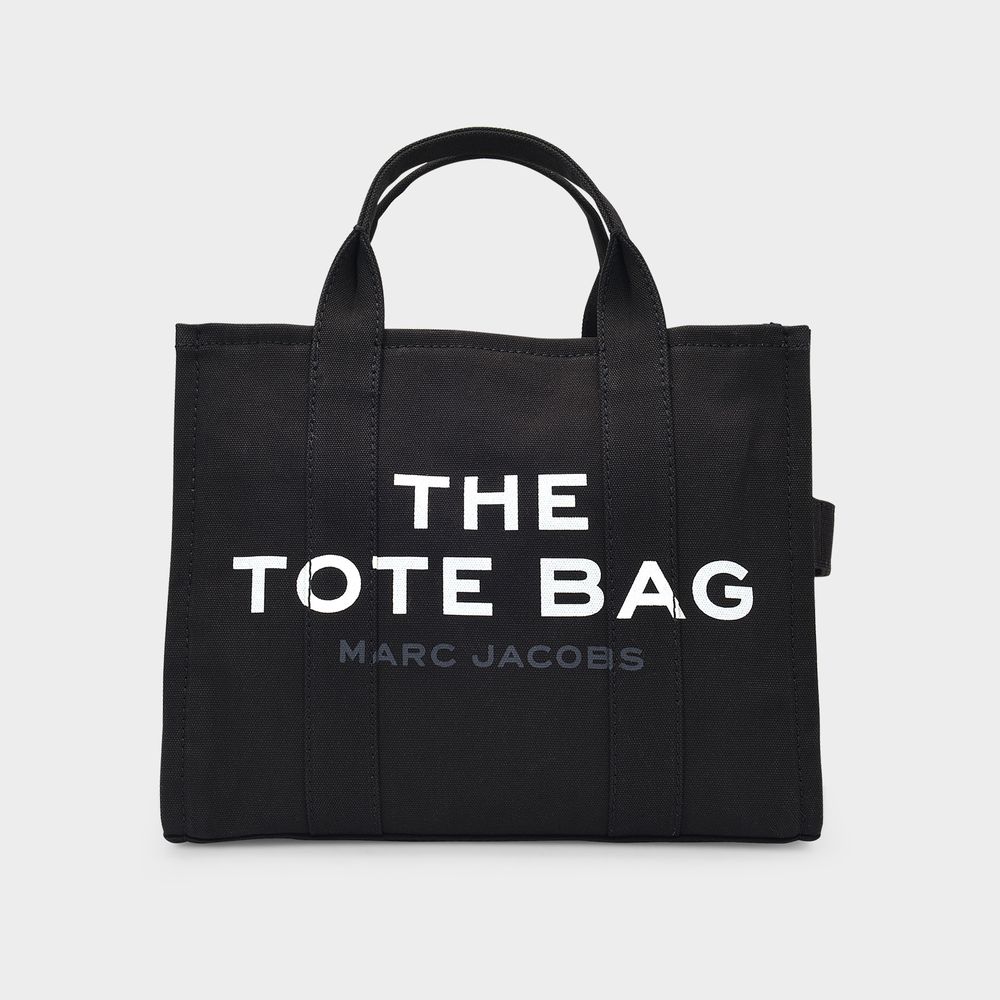 Shop Marc Jacobs (the) The Medium Tote Bag - Marc Jacobs -  Black - Cotton