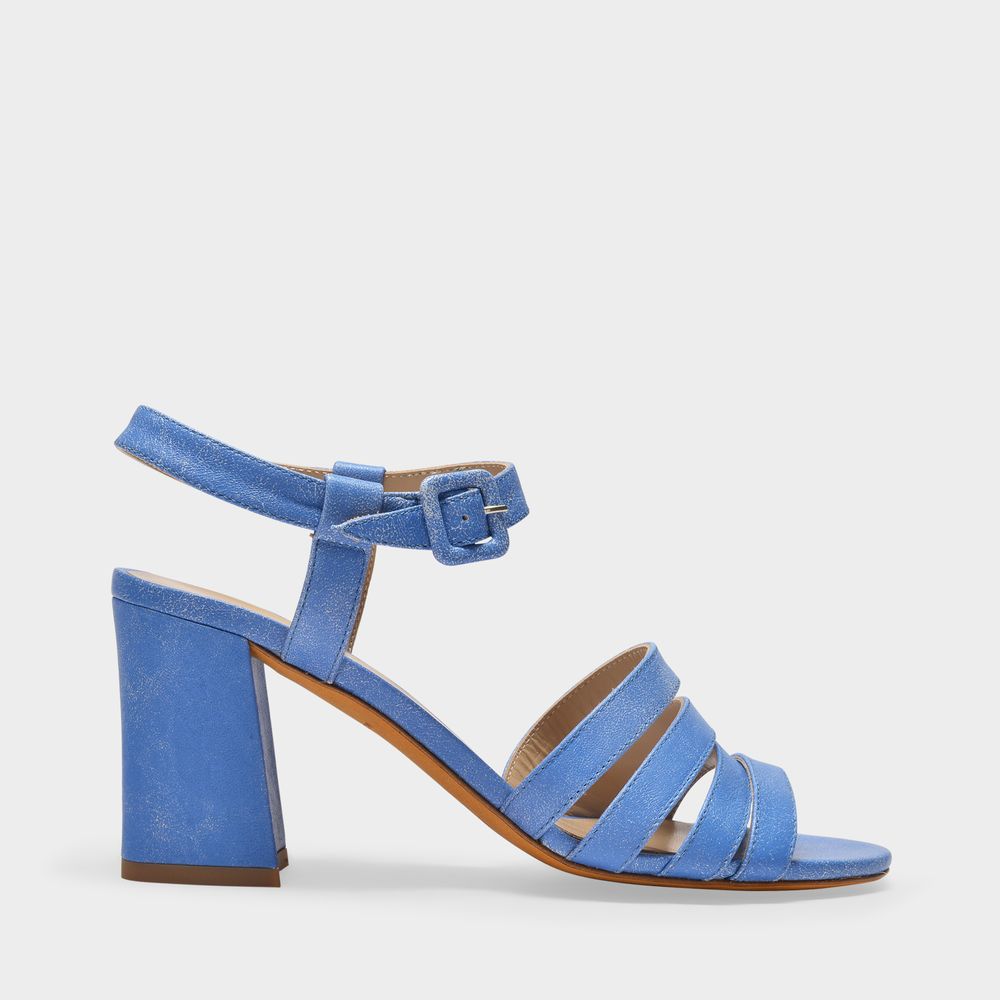 Shop Maryam Nassir Zadeh Palma Sandals -  - Stonewash - Leather In Blue