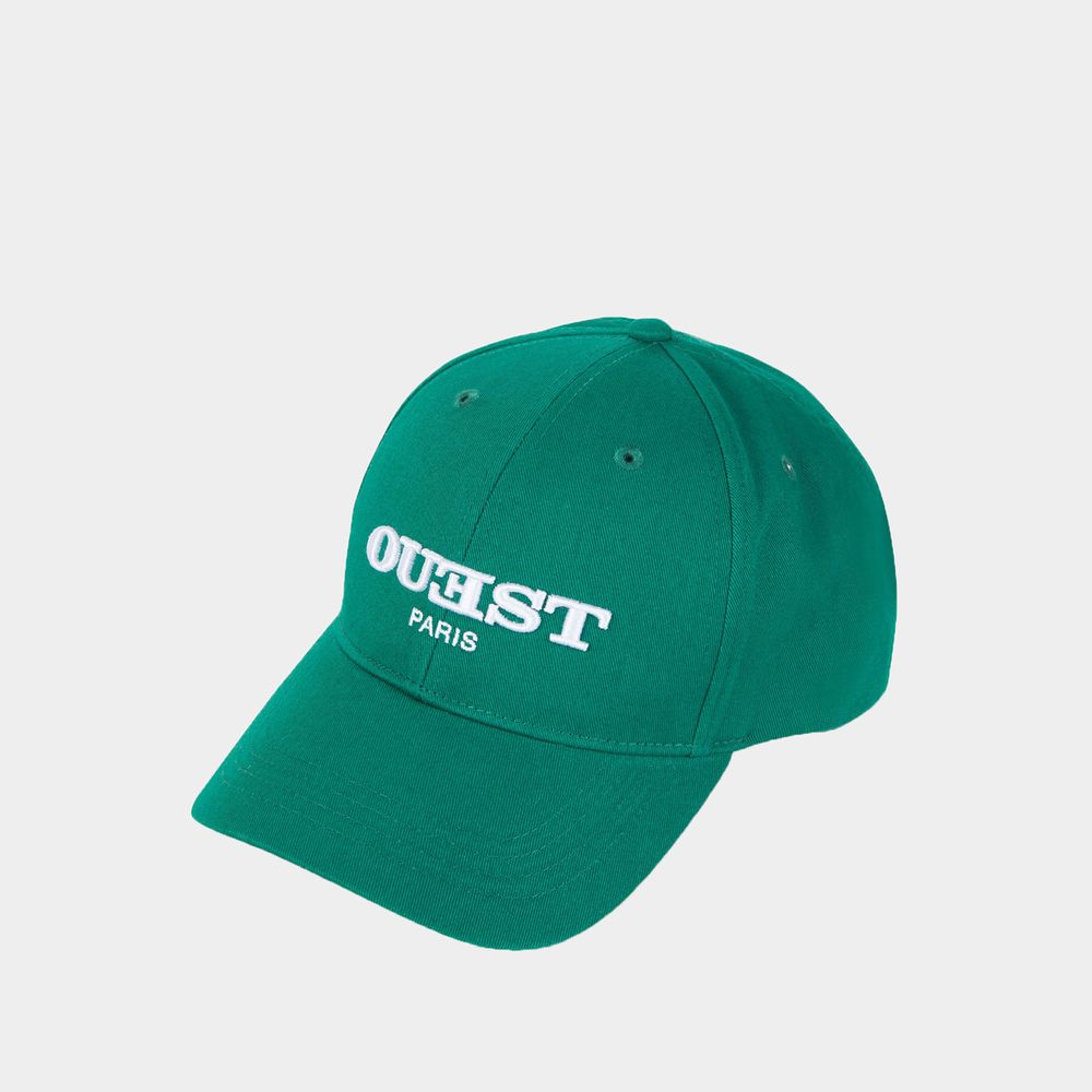 casquette verte à logo