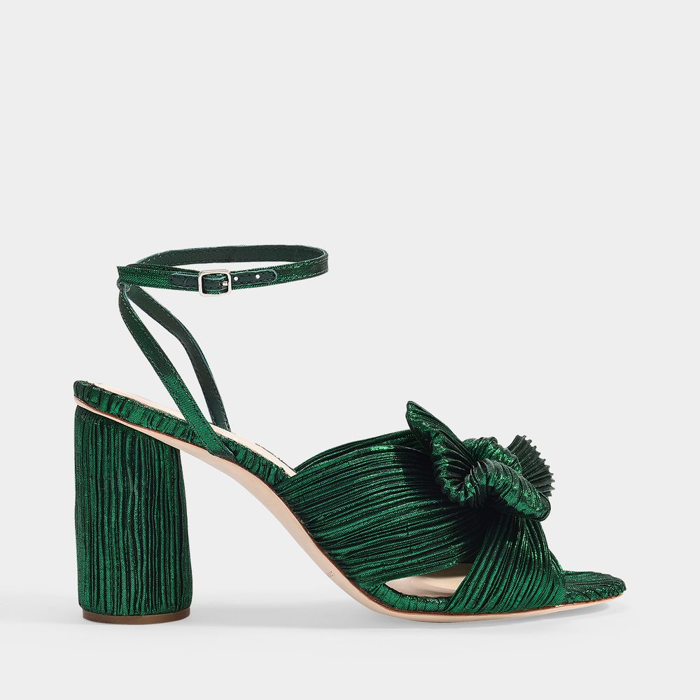 Shop Loeffler Randall Camellia Sandals -  - Emerald - Leather In Green