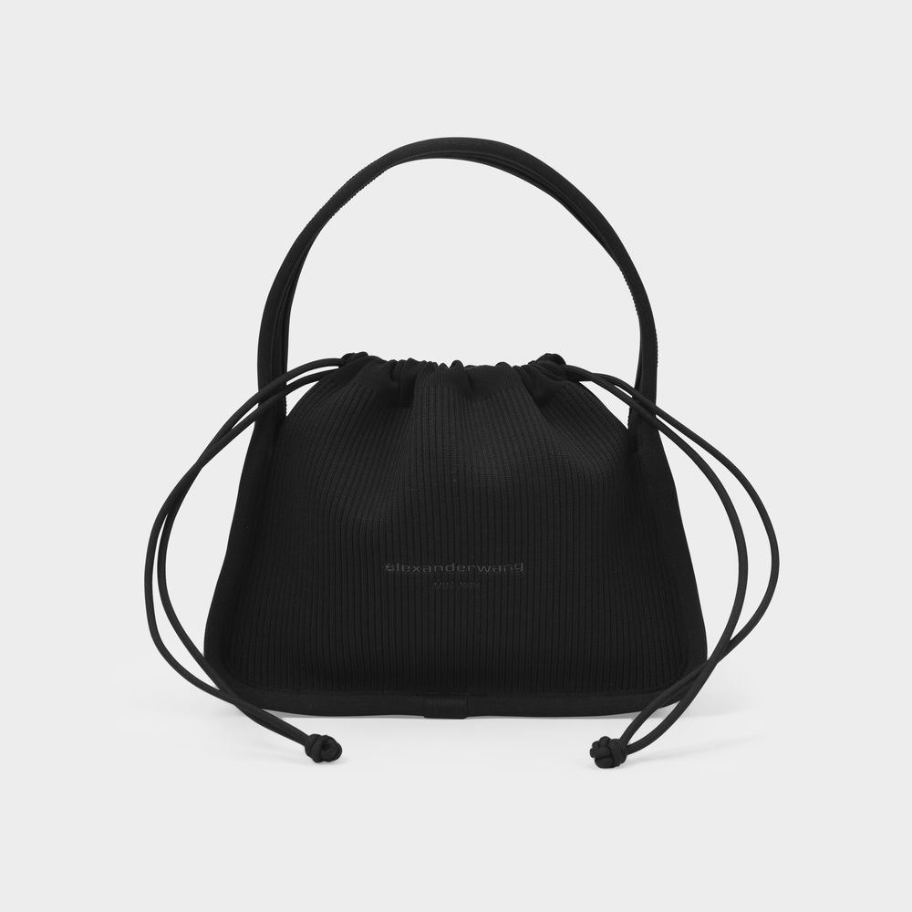 Photos - Women Bag Alexander Wang Ryan Small Bag in Black Canvas 